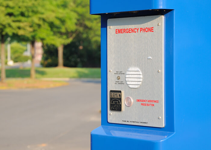 Blue Emergency Campus Phone - School Security Systems