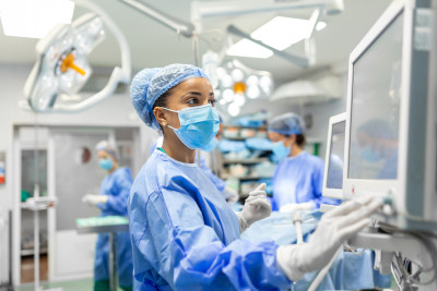 Medical staff with upgraded connection
